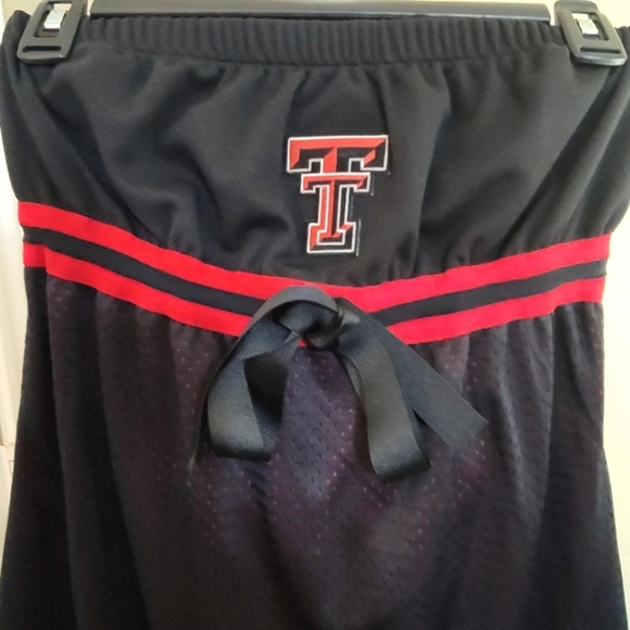 Girlie Game Gear Texas Tech Colors, Strapless Dress, Size Small - Picture 3 of 11